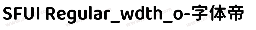 SFUI Regular_wdth_o字体转换